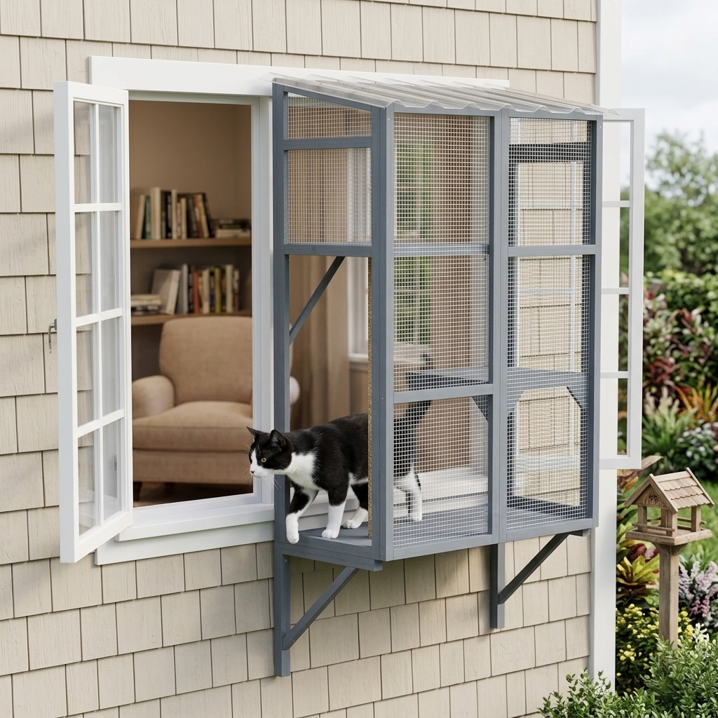The MeowTested Window Catio view 11